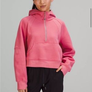 Lululemon scuba 3/4 zip hoodie, worn twice EUC